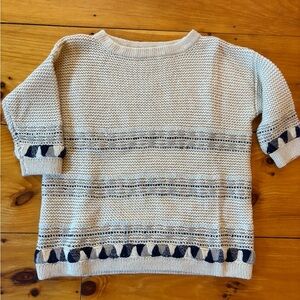 Sessun Blue Cream and Black Women's Sweater